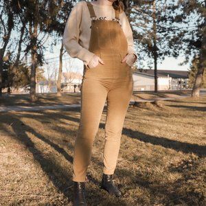 Free People Slim Ankle Cord Overalls